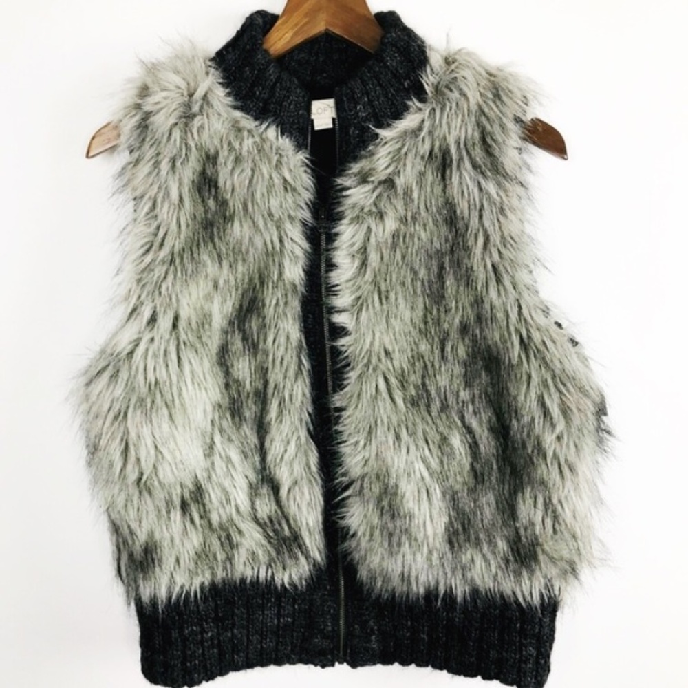 Ann Taylor Loft Faux Fur Vest Size M/LP P - Picture 1 of 8